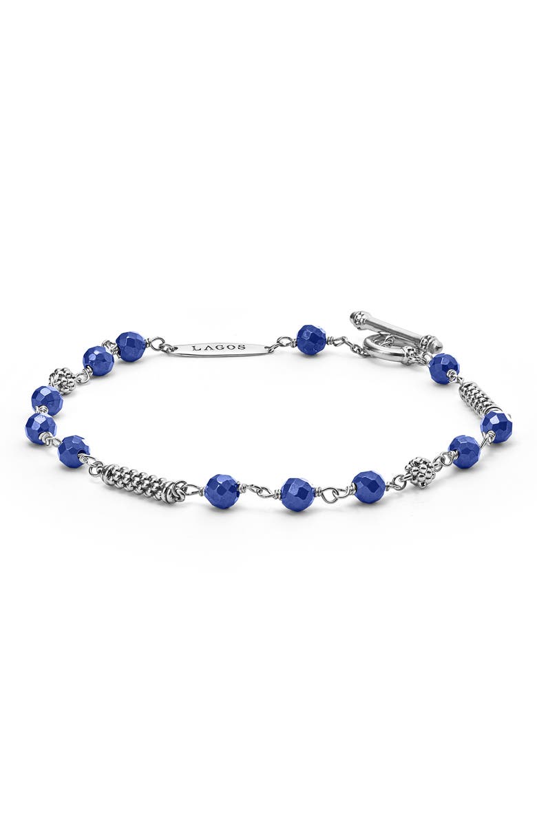 LAGOS Caviar Icon Ultramarine Ceramic Bead Toggle Bracelet, Main, color, 