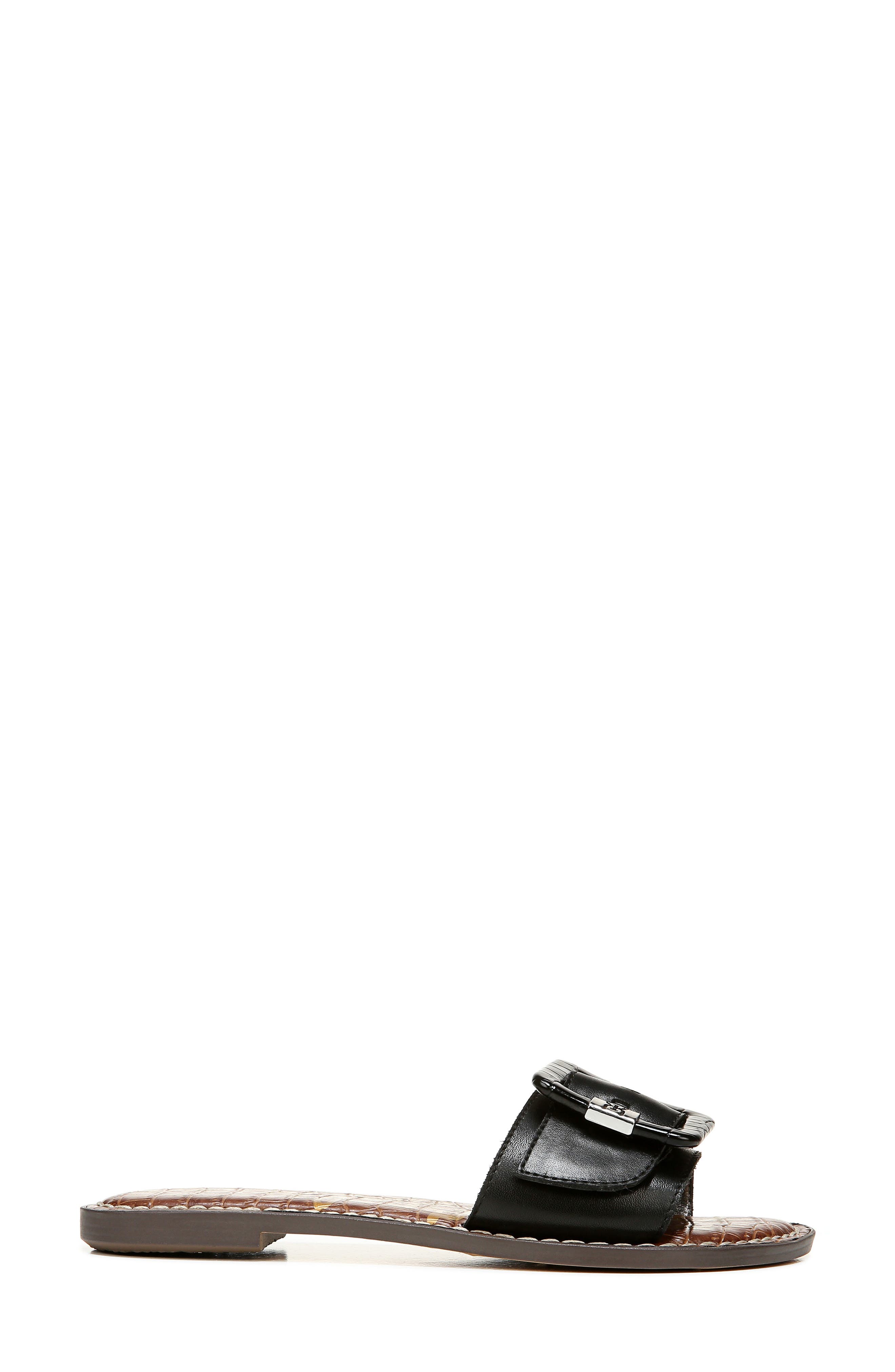 Granada Slide Sandal, Alternate, color, BLACK LEATHER