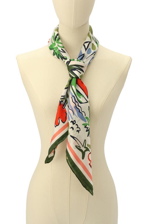 Kate Spade New York Coastal Scene Silk Square Scarf
