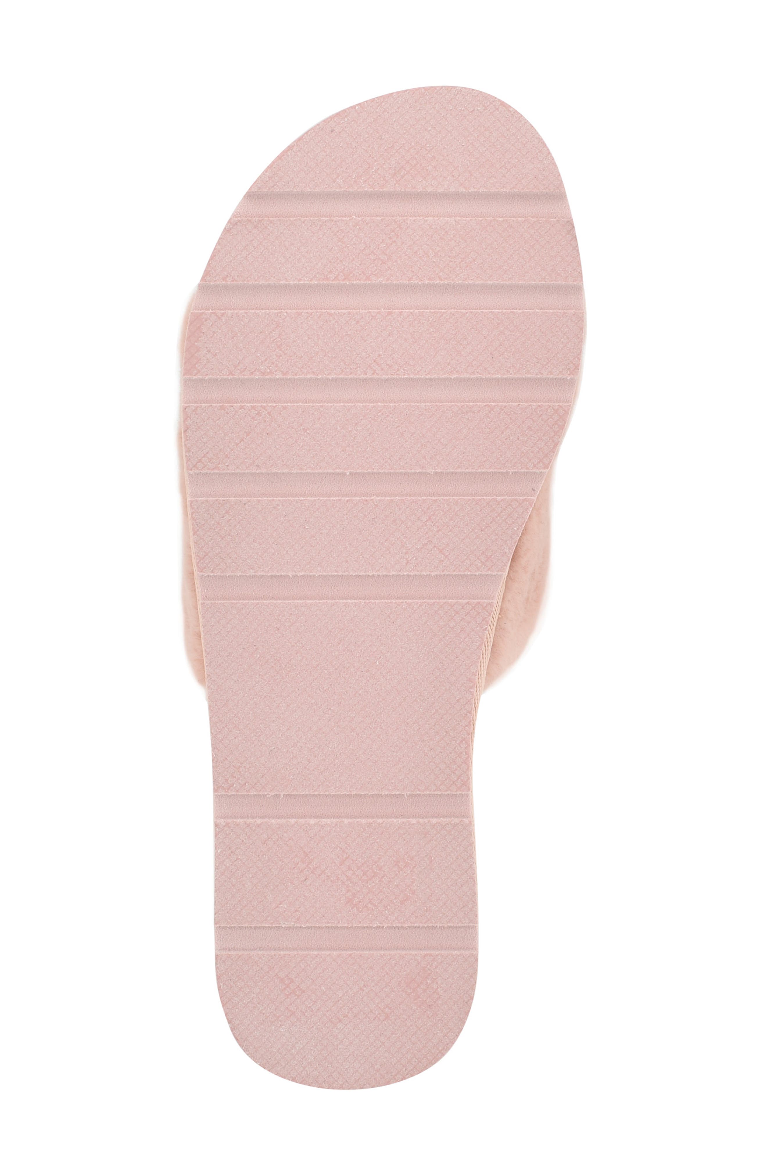 Synthie Faux Fur Slide Sandal, Alternate, color, MEDIUM PINK