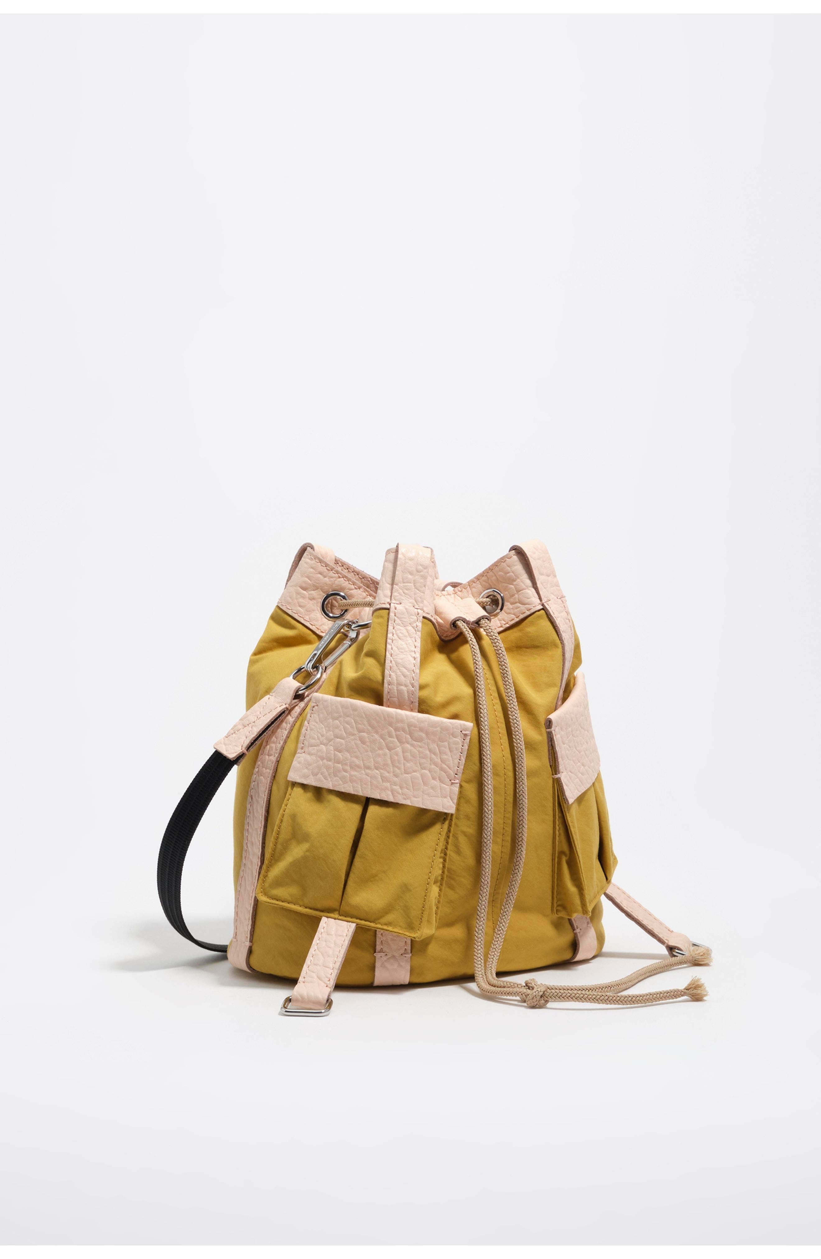 Small Cotton Bucket Bag, Main, color, OIL