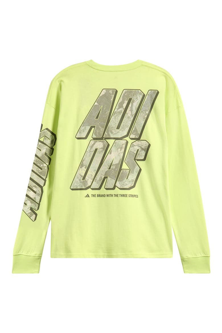 Kids' Rock Camo Long Sleeve Graphic T-Shirt, Alternate, color, YELLOW-GREEN