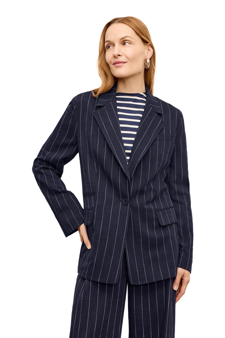 Teddy Jacket, Alternate, color, Navy/Ivory