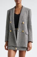 L'AGENCE Riva Double Breasted Knit Blazer