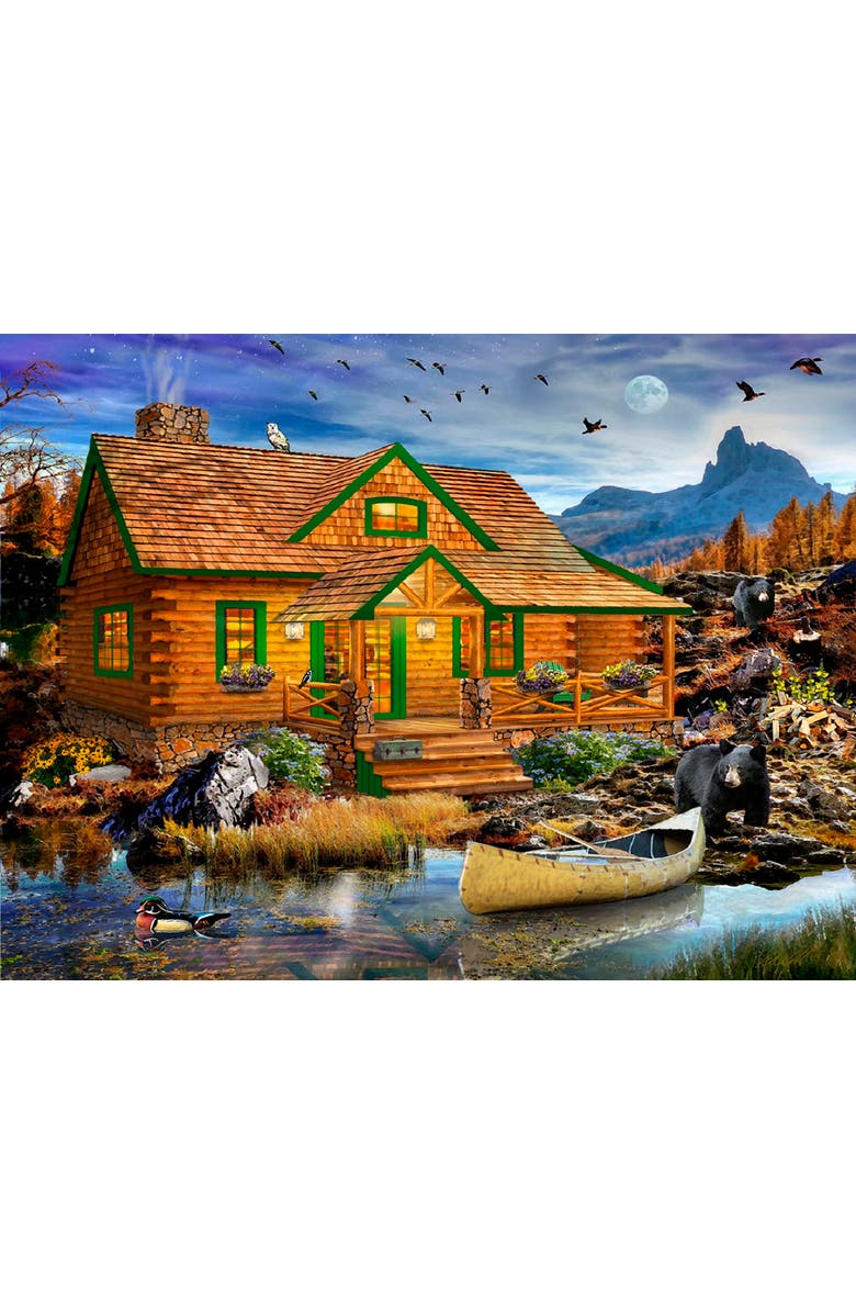 Sunsout Blue Mountain Cabin 500 piece Jigsaw Puzzle for Adults, Alternate, color, Multicolor