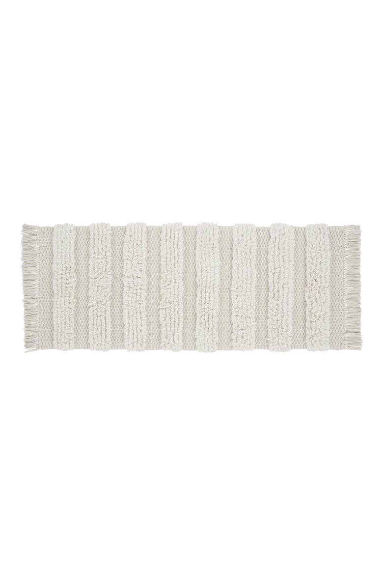 Savannah Fringe Runner Rug, Main, color, WHITE