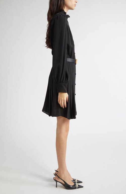 Valentino Garavani Long Sleeve Silk Georgette Shirtdress