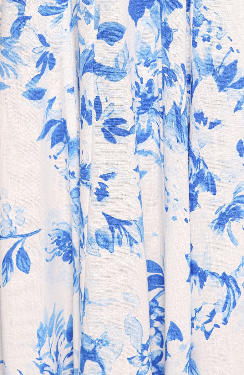 Petal & Pup Lowen Floral Princess Seam Maxi Dress, Alternate, color, Blue Floral