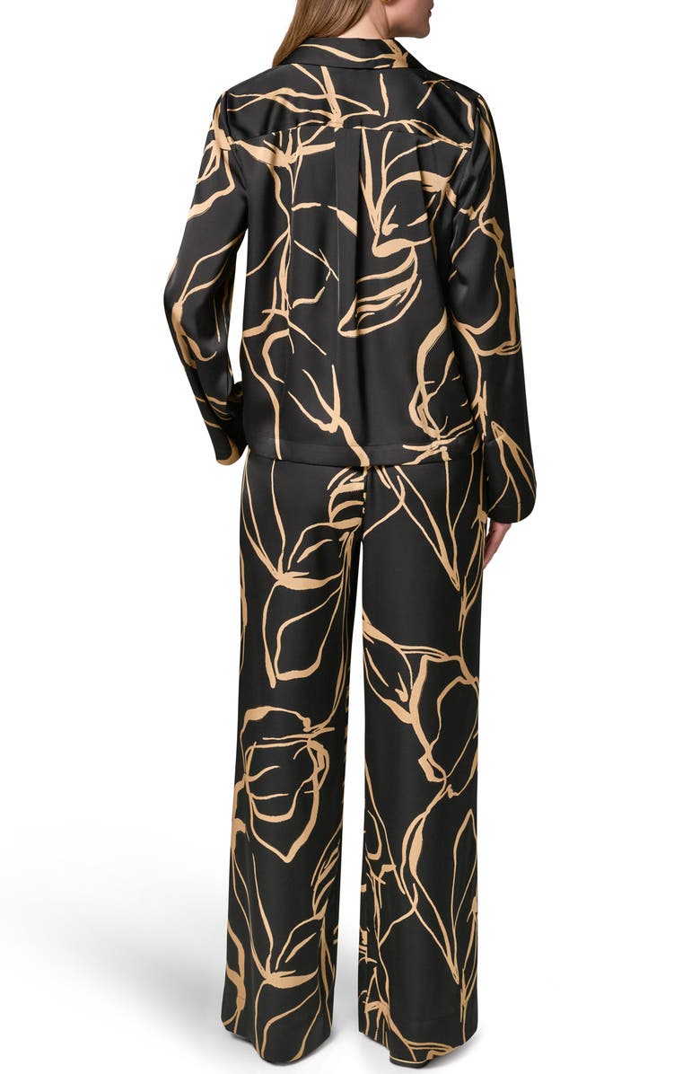 Donna Karan New York Print Satin Shirt, Alternate, color,