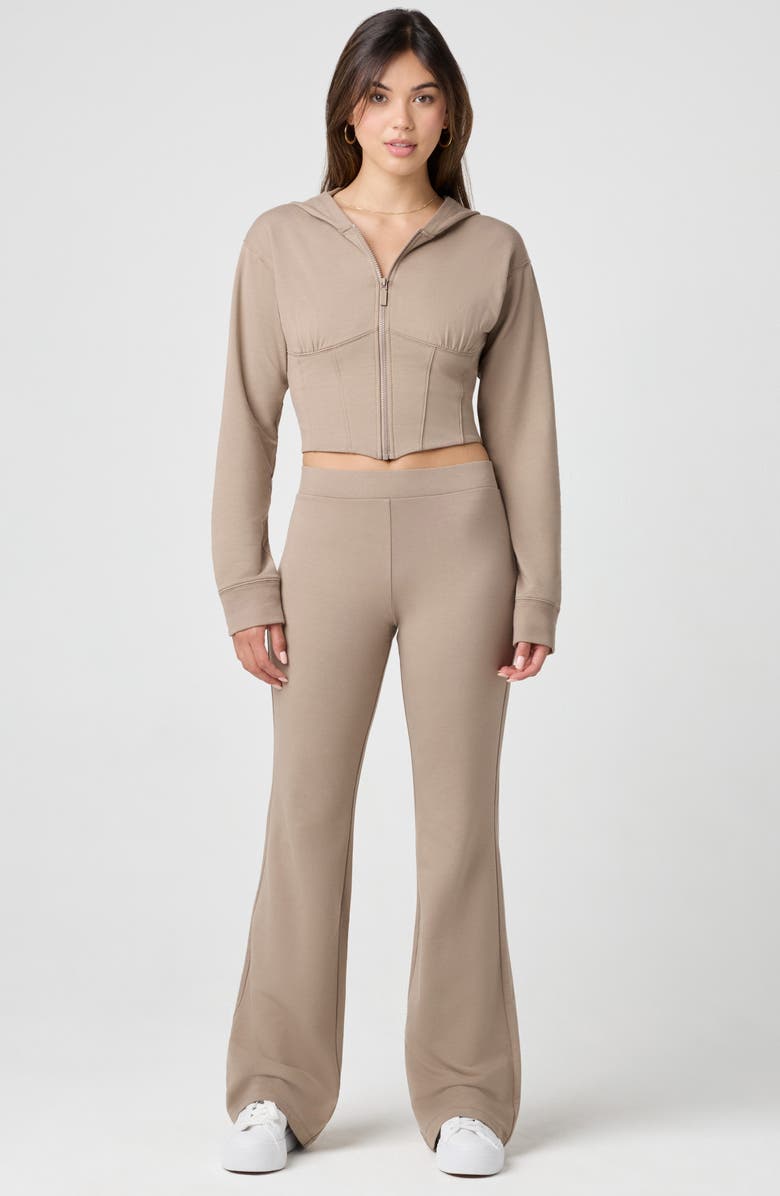 Florence by Mills Sporty Terry Flare Pants, Alternate, color, Taupe