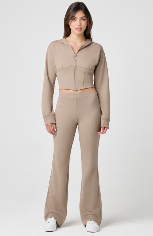 Florence By Mills Sporty Terry Flare Pants In Brown