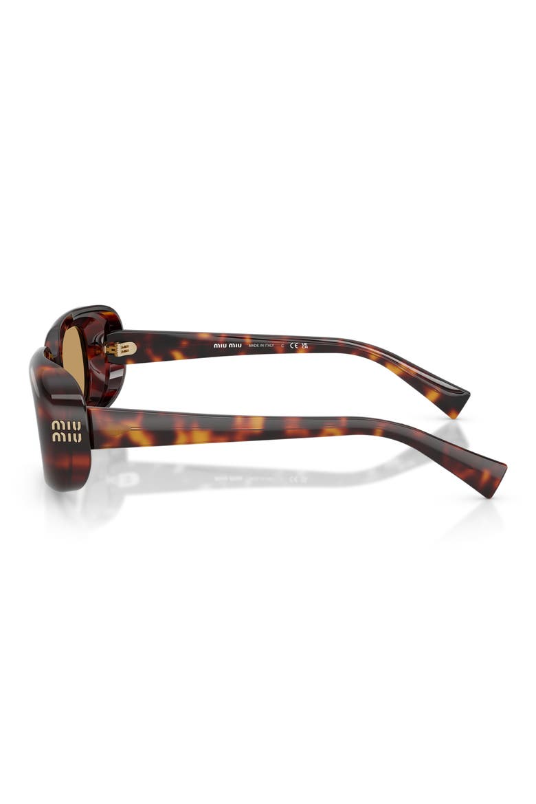 52mm Rectangular Sunglasses, Alternate, color, HAVANA / BROWN