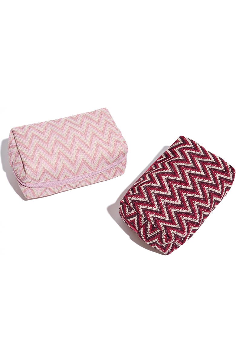 URBAN EXPRESSIONS HANDBAGS V-Muse Cosmetic & Travel Organizer Pouch, Alternate, color, Pink Multi