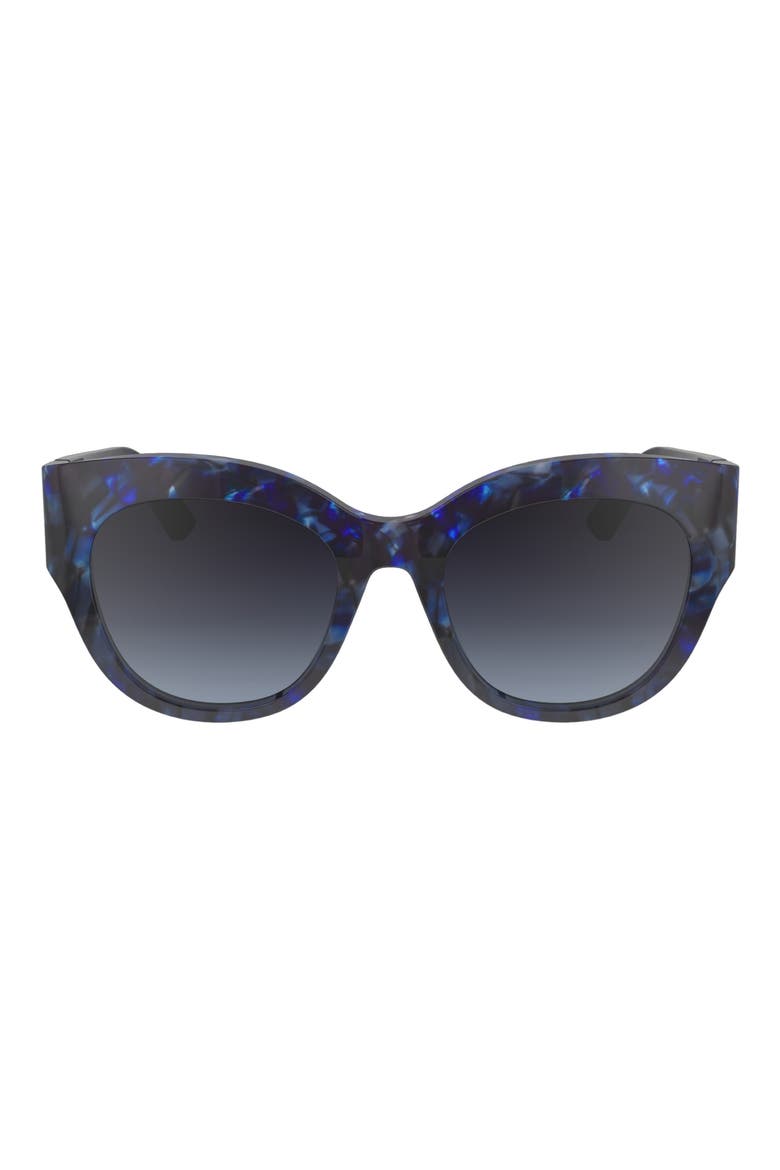 55mm Gradient Butterfly Sunglasses, Main, color, BLUE HAVANA