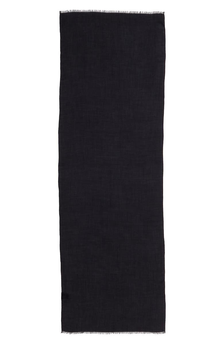 Akris Crystal Embellished Cashmere & Silk Scarf, Main, color, 279 Navy