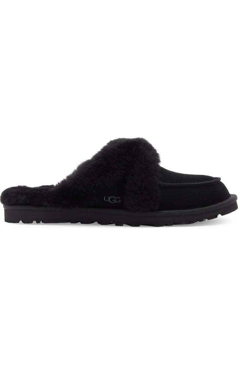 UGG<sup>®</sup> Loria Genuine Shearling Lined Slipper, Alternate, color, Black