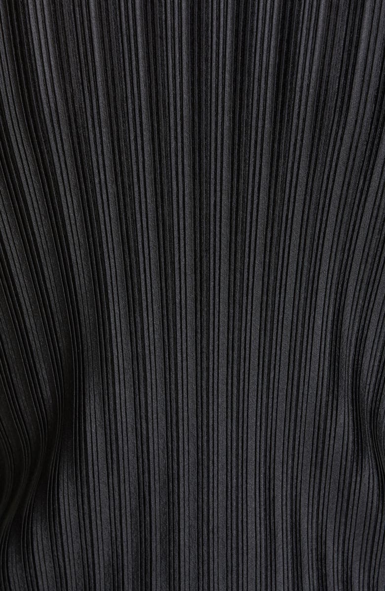 Pleats Please Issey Miyake Pleated Long Sleeve Top, Alternate, color, Black