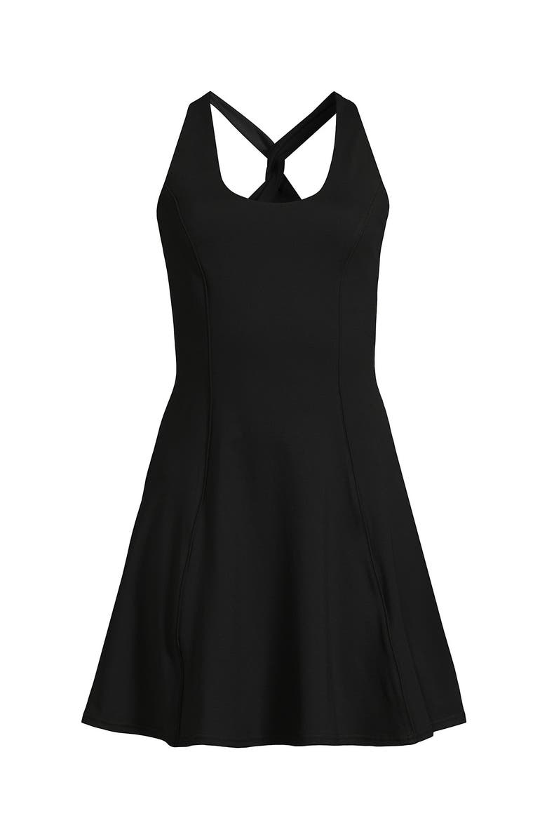 Lands' End Plus Size Active High Impact Skater Skirt Dress, Alternate, color, 