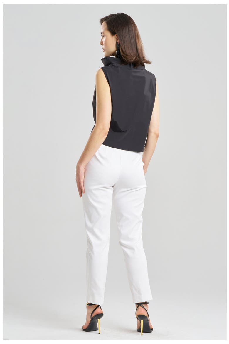 Techno Poplin Crop Funnel Top, Alternate, color, BLACK