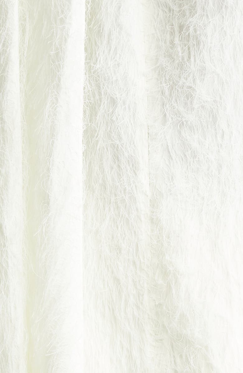 Oscar de la Renta Draped One Shoulder Fil Coupé Top, Alternate, color, 