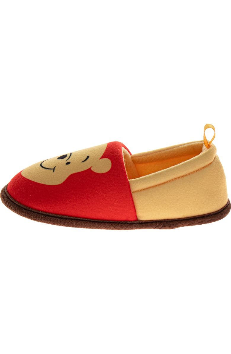 Disney Winnie the Pooh Kids' Slippers - Plush, Warm, and Soft House Shoes, Alternate, color, Yellow/Red