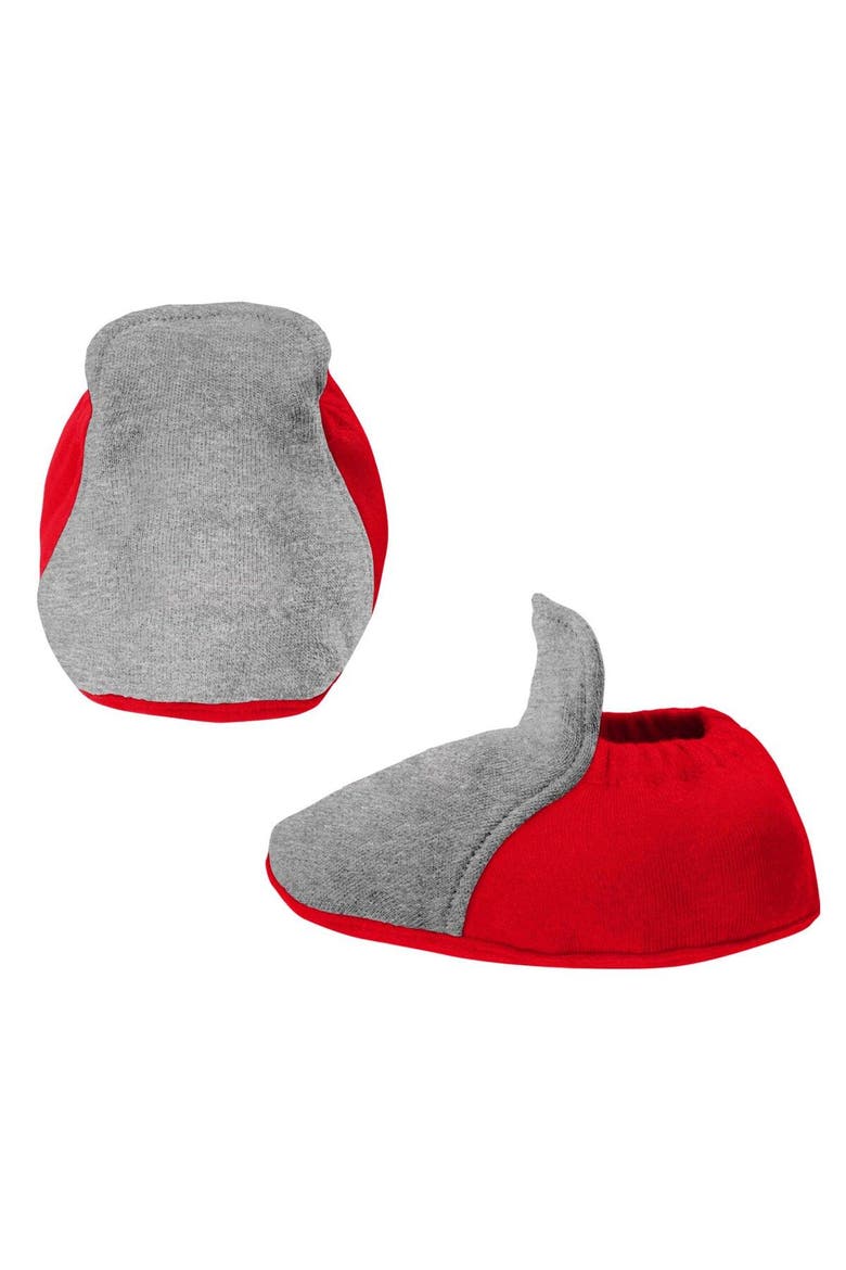 Newborn & Infant Red/Heather Gray Cincinnati Reds Three-Piece Love of Baseball Bib Bodysuit & Booties Set, Alternate, color, Red
