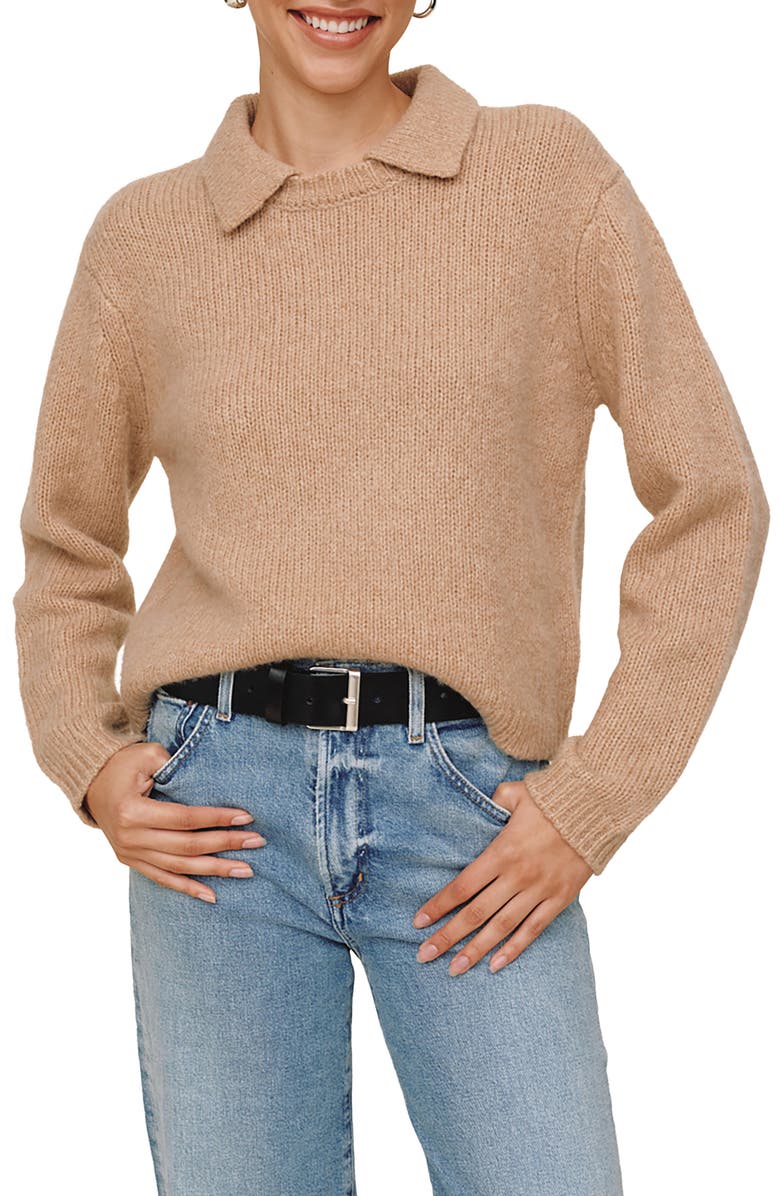 Bella Dahl Merino Wool & Cashmere Blend Sweater, Main, color, Maple Syrup
