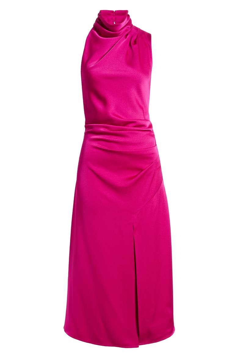 Robbia Sleeveless Turtleneck Midi Dress, Alternate, color, FUCHSIA