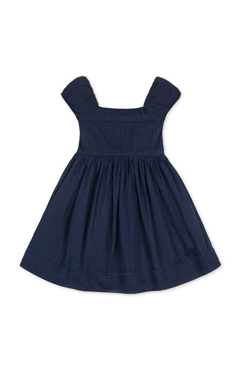 Kids' Organic Puff Sleeve Pintuck Sateen Party Dress (Toddler, Little Kid and Big Kid)