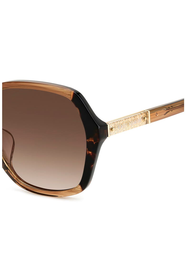 57mm ellery butterfly sunglasses, Alternate, color, HORN BEIGE