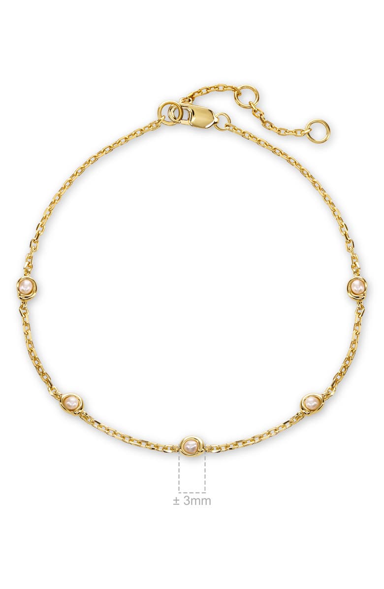 DEVATA Freshwater Pearl Station Chain Bracelet, Alternate, color, Gold