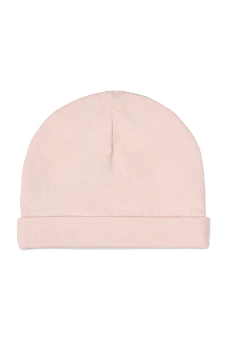 Infant Girls Solid Color Cotton Rich Baby Beanie, Main, color, Barely Pink