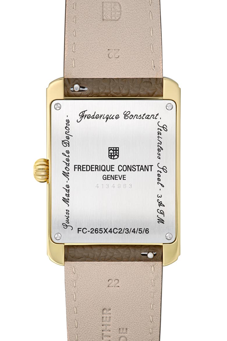 Classic Carrée Moonphase Leather Strap Watch, 42.3mm x 30mm, Alternate, color, BROWN