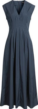 rag & bone Ines Pleated Poplin Maxi Dress