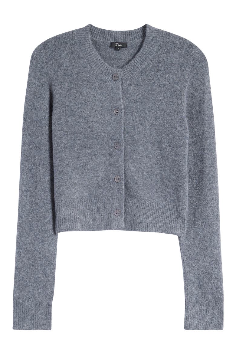 Matilda Button-Up Cardigan, Alternate, color, CHARCOAL