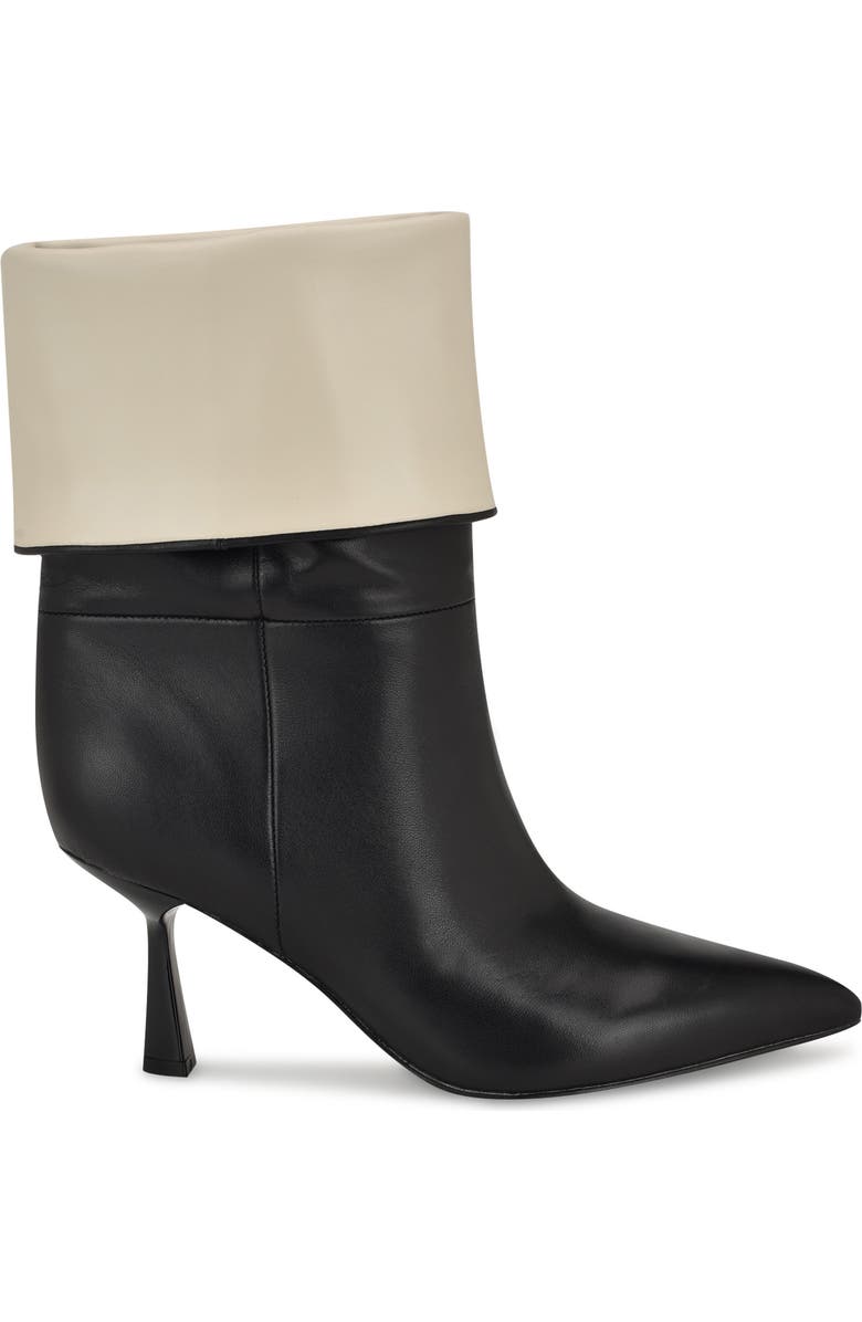 Nine West Bayla Cuff Bootie, Alternate, color, Black/ Cream