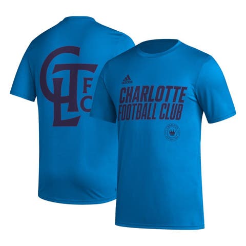 Men's adidas Blue Charlotte FC Team Jersey Hook AEROREADY T-Shirt