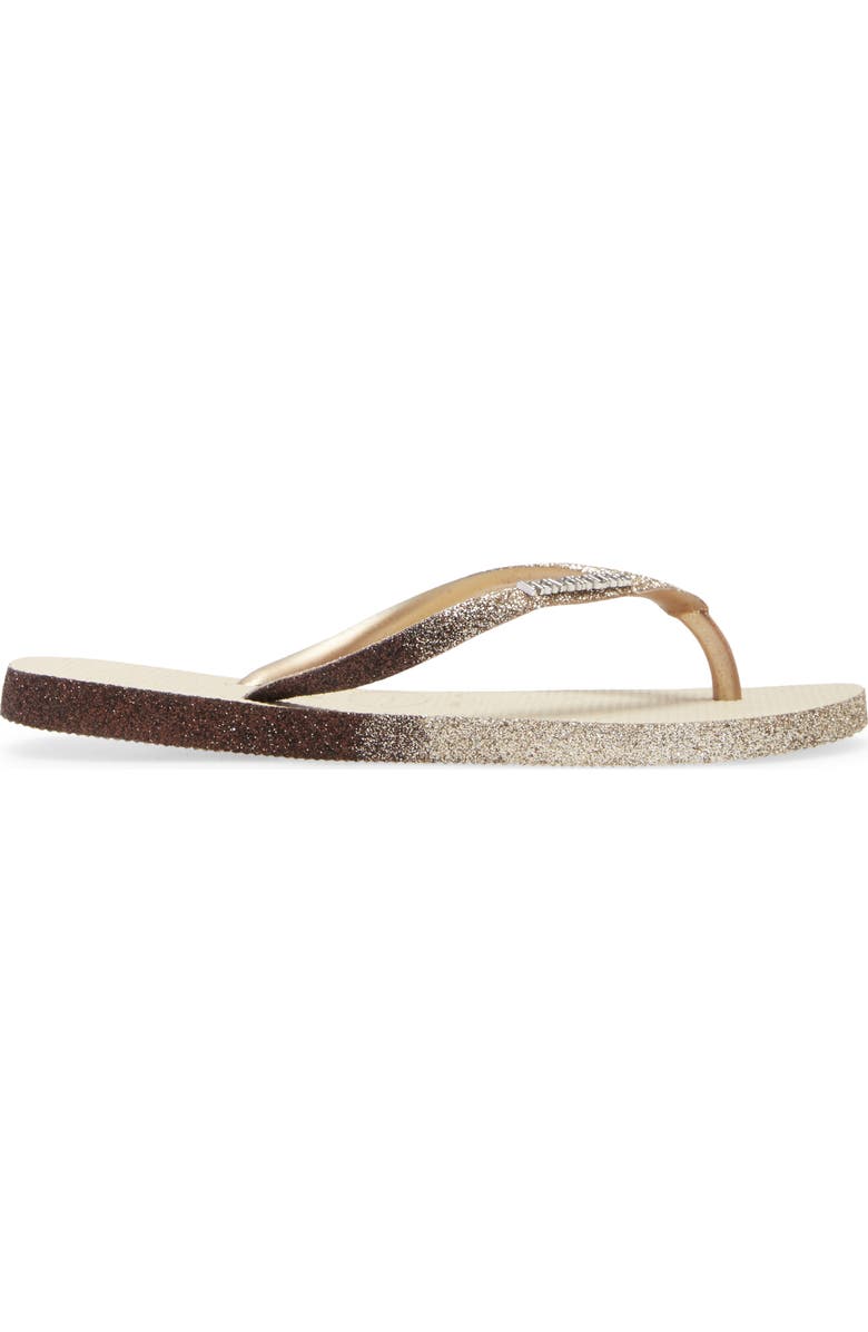 Havaianas Havianas Slim Sparkle Flip Flop, Alternate, color, Sand Grey