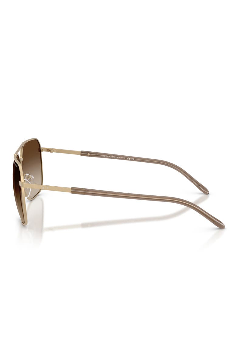 59mm Pilot Sunglasses, Alternate, color, MATTE PALE GOLD / BROWN