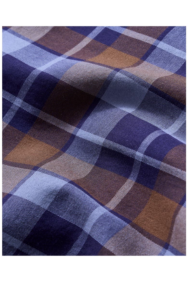 Hutcheson Standard Fit Plaid Cotton Twill Button-Up Shirt, Alternate, color, CARBON BLUE MULTI