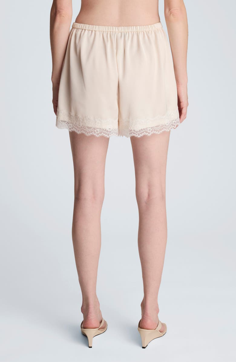 Kenneth Cole Tonal Lace Shorts, Alternate, color, Feather White