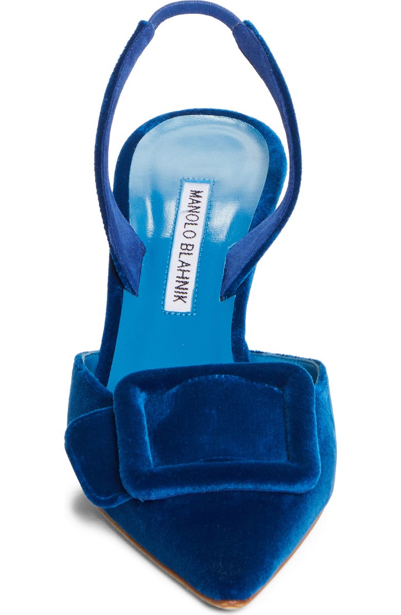 Manolo Blahnik Maysli Buckle Slingback Pointed Toe Pump, Alternate, color,