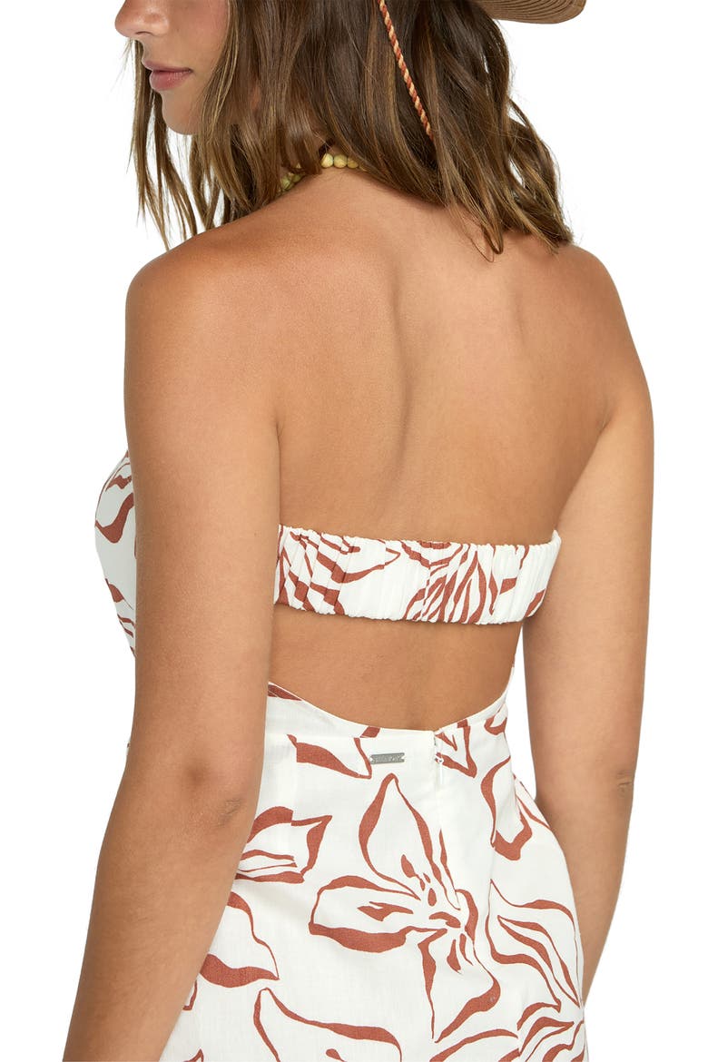 Bright Blooms Strapless Minidress, Alternate, color, SALT CRYSTAL