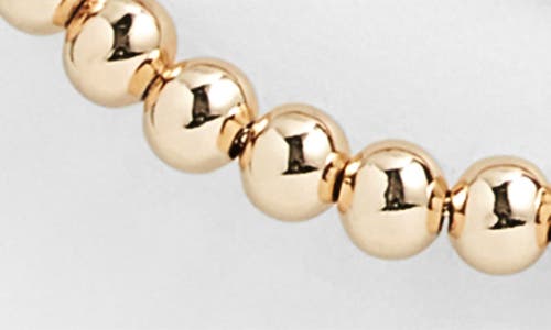 Open Edit Beaded Double Row Anklet In Gold