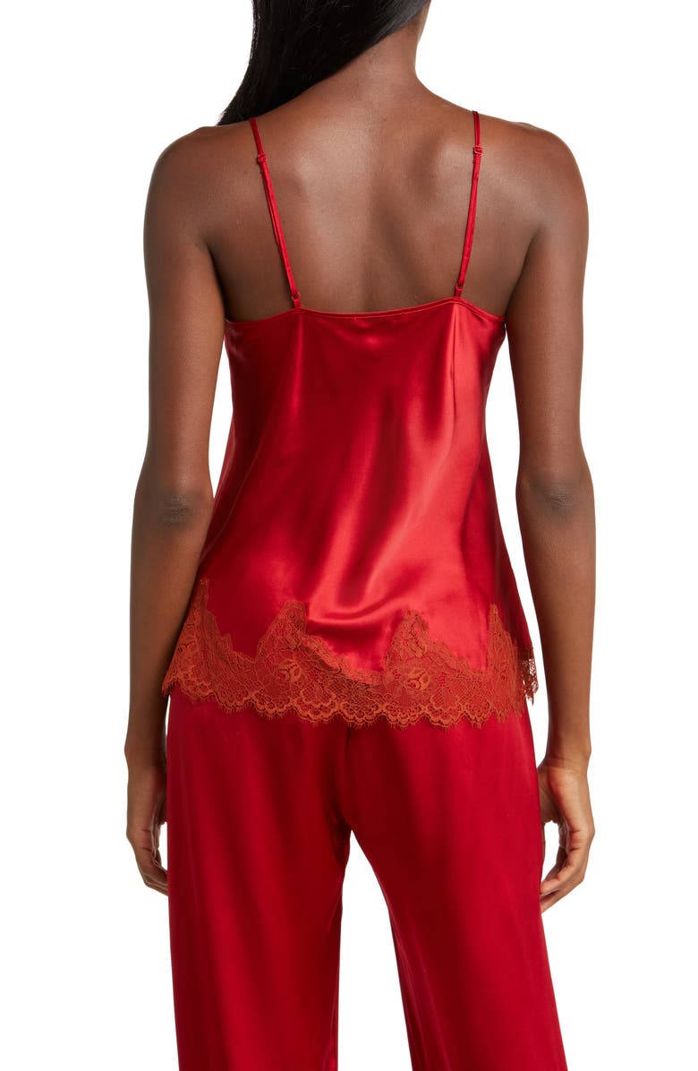 Simone Perele Nocturne Lace Trim Satin Camisole, Alternate, color, 