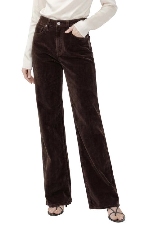 Avery Curvy High Waist Trouser Velvet Jeans