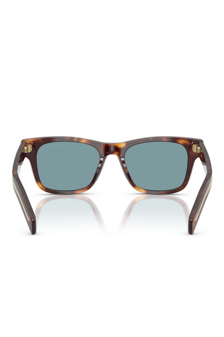 55mm Polarized Rectangular Sunglasses, Alternate, color, GREEN TORTOISE