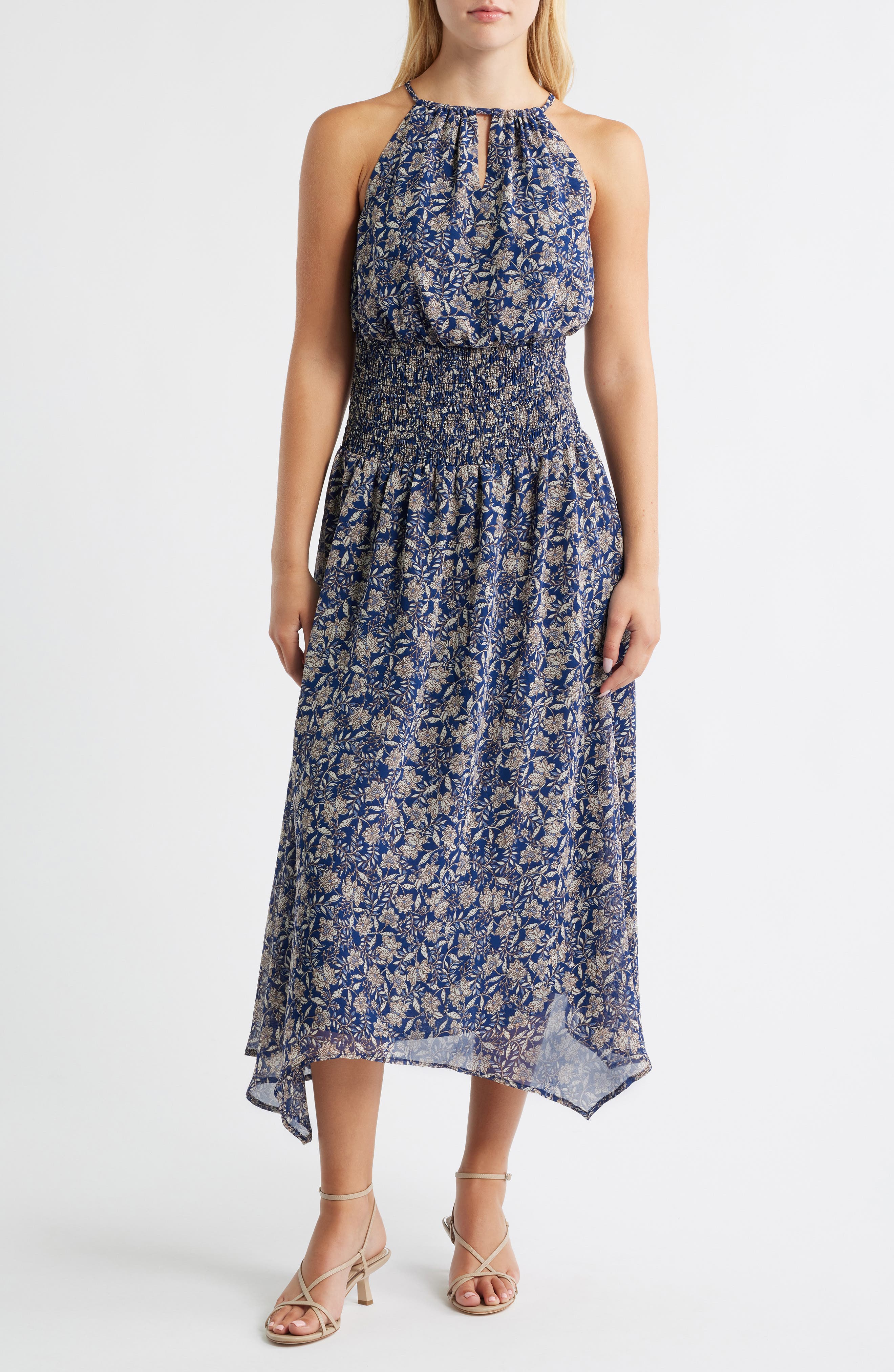 Halogen® Smocked Waist Sleeveless Maxi Dress