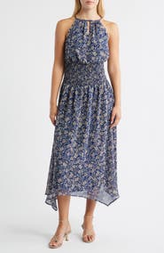 Halogen® Smocked Waist Sleeveless Maxi Dress