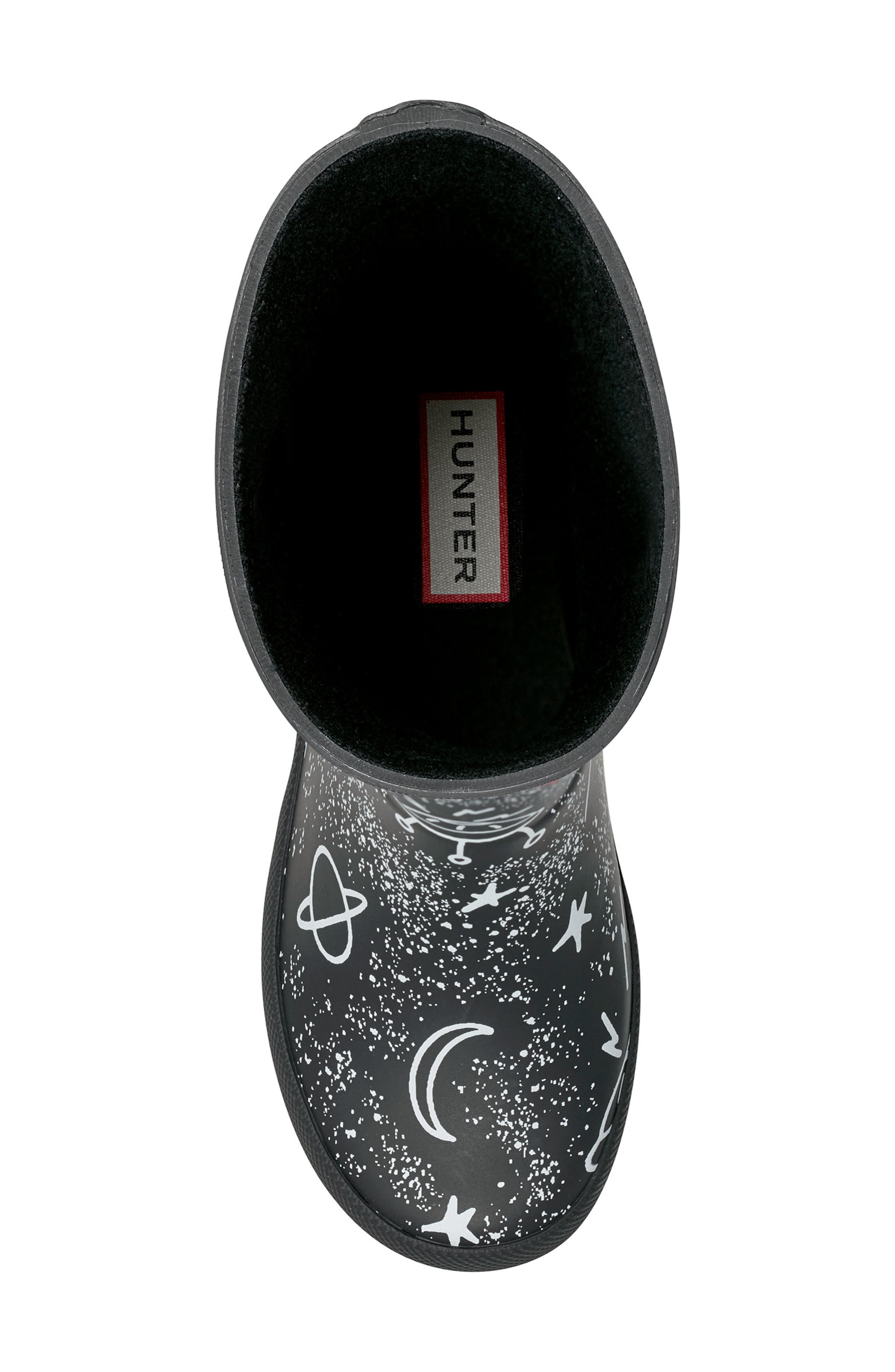 Hunter Kids' First Classic Rain Boot, Alternate, color, Black Multi/ Black